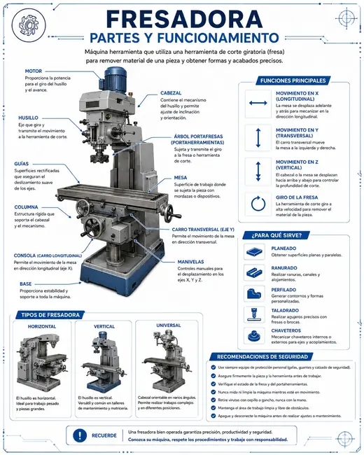 Mapa visual: Fresadora