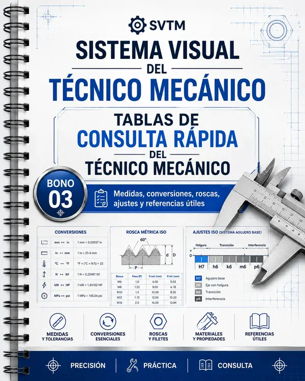 Portada del Bono 03: Tablas de Consulta Rápida del Técnico Mecánico