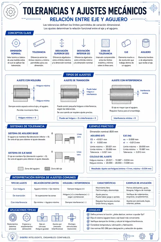 Mapa visual: Tolerancias y ajustes